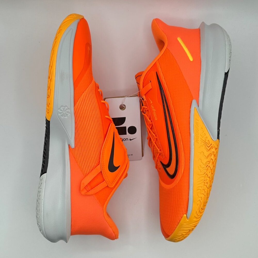 Men's Nike Precision 7 Orange White Basketball Hoopers Shoes FN0324-800 Size 12 - Picture 5 of 8
